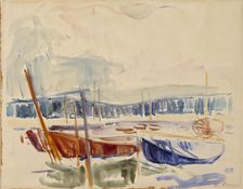 Boats of Suursaari, 1910. Creator: Verner Thome