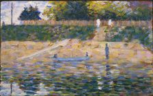 Boats Near The Beach at Asnieres, ca. 1883. Creator: Seurat, Georges Pierre (1859-1891)