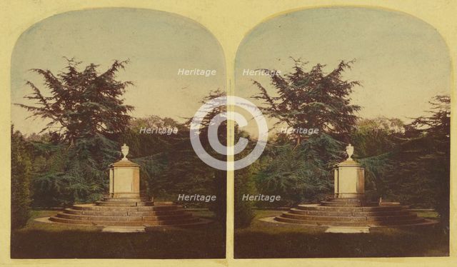 Boatswain's Tomb. Newstead Abbey, about 1860. Creator: London Stereoscopic & Photographic Co.