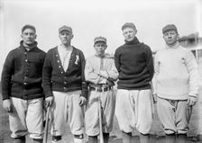 Bob Austin (Likely Robert V.), Vic Bickers (Maybe), Merito Acosta, Joe Gedeon, And..., ca. 1913. Creator: Harris & Ewing