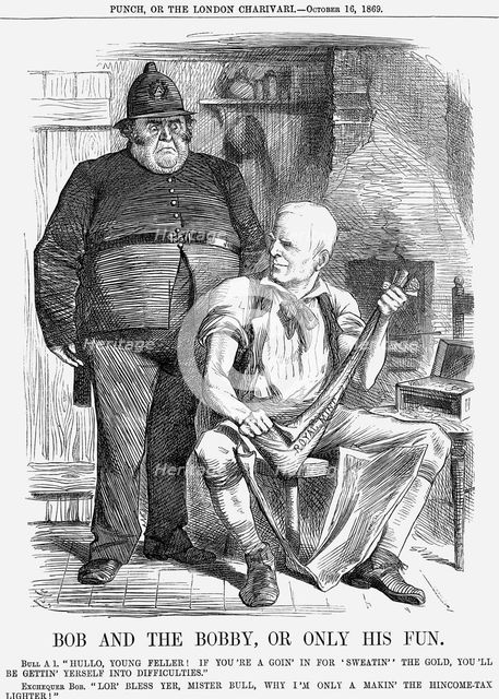 'Bob and The Bobby, Or Only His Fun', 1869. Creator: Joseph Swain.