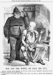 Bob and The Bobby, Or Only His Fun 1869. Artist: Joseph Swain