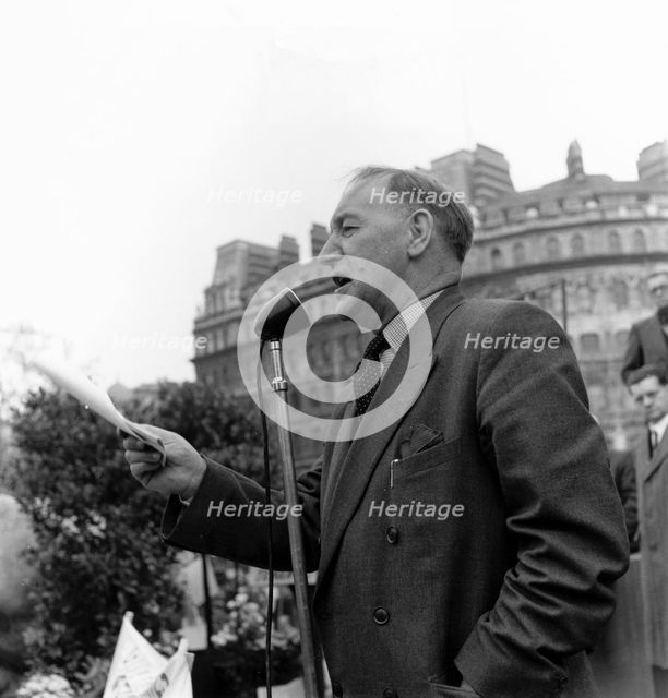 Bob Edwards, London Labour Party Demo against Rent Act, 20 Oct 1957. Creator: Henry Grant.
