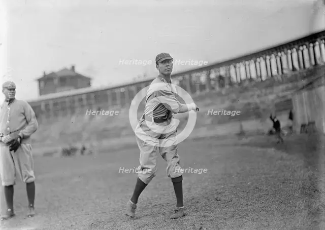 Bob Groom, Washington Al, Throwing Ball, At University of Virginia, Charlottesville (Baseball), 1912 Creator: Harris & Ewing.