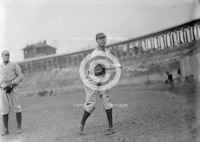 Bob Groom, Washington Al, Throwing Ball, At University of Virginia, Charlottesville (Baseball), 1912 Creator: Harris & Ewing.