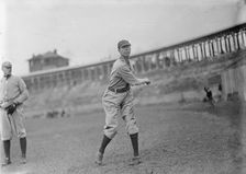 Bob Groom, Washington Al, Throwing Ball, At University of Virginia, Charlottesville (Baseball), 1912 Creator: Harris & Ewing
