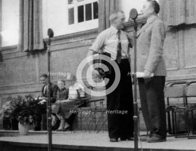 Bob Roberts and Bob Copper, Cecil Sharp House, London, October 1957. Artist: Eddis Thomas