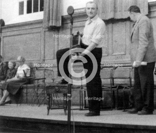 Bob Roberts and Bob Copper, Cecil Sharp House, London, October 1957. Artist: Eddis Thomas