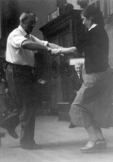 Bob Roberts and Phoebe Smith dancing, Cecil Sharp House, London, c1950s. Artist: Eddis Thomas