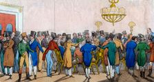 Bob's first introduction to gaming, a modern Hell c1821.Artist: Henry Thomas Alken