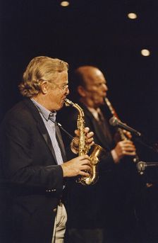 Bob Wilber and Bobby Gordon, Nairn International Jazz Festival, Scotland, 2004. Creator: Brian Foskett