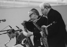 Bob Wilber, Bobby Wellins, John Barnes, Cleethorpes Jazz Festival, 2007. Creator: Brian Foskett