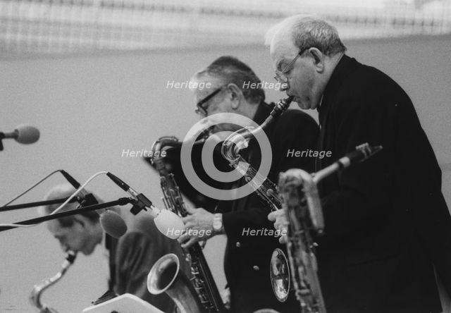 Bob Wilber, Bobby Wellins, John Barnes, Cleethorpes Jazz Festival, 2007. Creator: Brian Foskett.