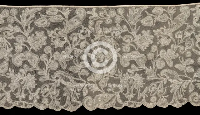 Bobbin Lace Flounce, 18th century. Creator: Unknown.