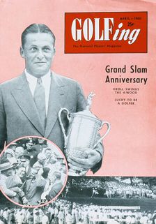 Bobby Jones, cover of Golfing magazine, American, April 1960