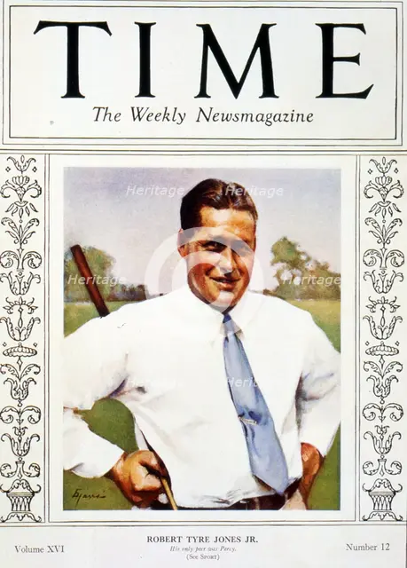 Bobby Jones, cover of "Time" magazine, c1930s. Creator: Unknown.