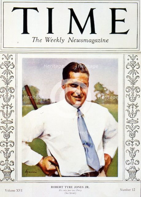 Bobby Jones, cover of "Time" magazine, c1930s. Creator: Unknown.