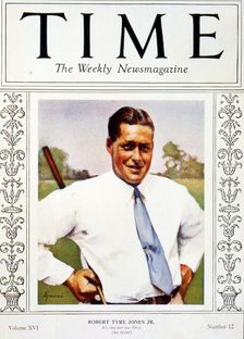 Bobby Jones, cover of Time magazine, c1930s
