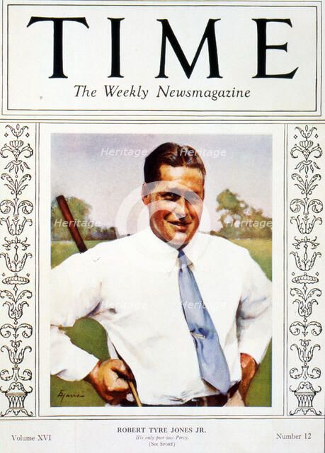Bobby Jones, cover of Time magazine, c1930s. Artist: Unknown
