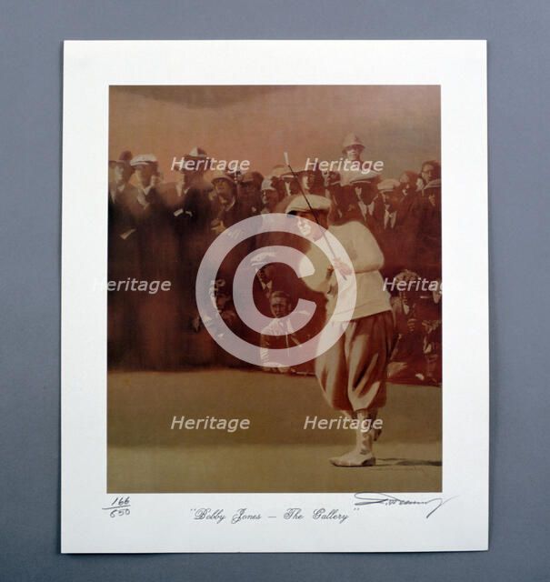 Bobby Jones, American golfer, 'The Gallery', c1920s. Artist: Unknown