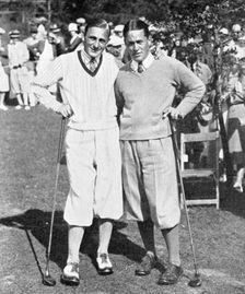 Bobby Jones and fellow golfer, c1920s. Creator: Unknown