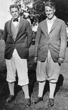 Bobby Jones and fellow golfer, c1920s. Creator: Unknown