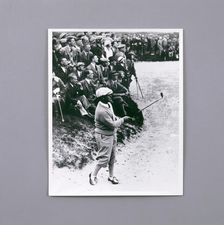 Bobby Jones playing a shot, c1920s
