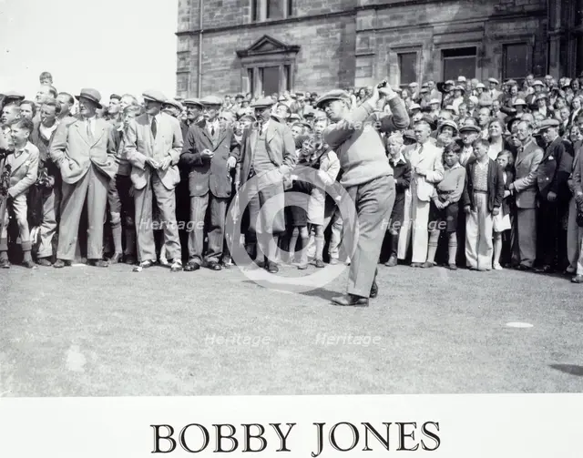 Bobby Jones teeing off, c1920s. Creator: Unknown.