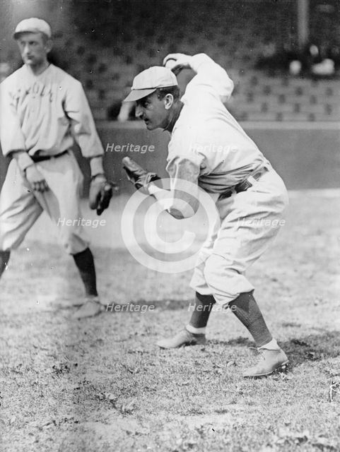 Bobby Wallace (with Ball In Hand), St. Louis Al (Baseball), 1913. Creator: Harris & Ewing.