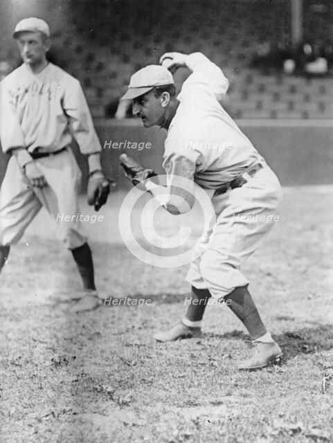 Bobby Wallace (with Ball In Hand), St. Louis Al (Baseball), 1913. Creator: Harris & Ewing.