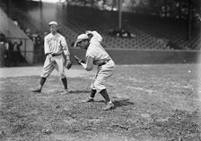 Bobby Wallace with Ball In Hand, St. Louis Al (Baseball), 1913. Creator: Harris & Ewing