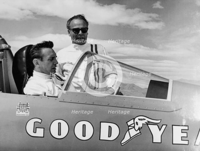 Bobby Tatroe in the cockpit of 'Wingfoot Express II', Bonneville Salt Flats, Utah, USA, c1965. Artist: Unknown