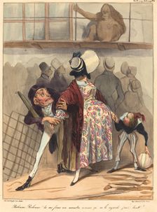 Bobonne, Bobonne!...tu me ferais un monstre comme ça, ne le regarde pas tant!, 1836. Creator: Honore Daumier