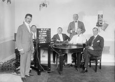 Bobroff Voting Machine - Being Considered For Use In House, Standing Right To Left: Reps..., 1917. Creator: Harris & Ewing
