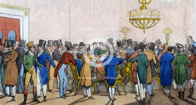 'Bob's first introduction to gaming, a modern Hell', c1821.Artist: Henry Thomas Alken