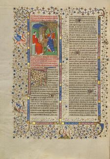 Boccaccio and Fortune; Des cas des nobles hommes et femmes, about 1413-1415. Creators: Boucicaut Master, Workshop of the Boucicaut Master