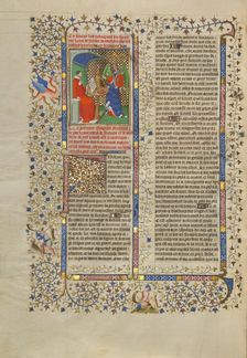 Boccaccio and Fortune; Des cas des nobles hommes et femmes, about 1413-1415. Creators: Boucicaut Master, Workshop of the Boucicaut Master