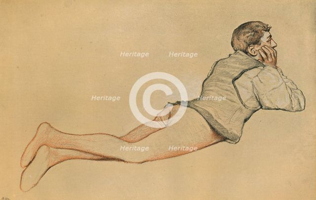 'Boccaccio: The Opening Scene in Decamerone (Decameron)', c1900. Artist: James Dromgole Linton.