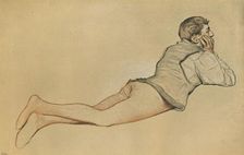 Boccaccio: The Opening Scene in Decamerone (Decameron) c1900. Artist: James Dromgole Linton