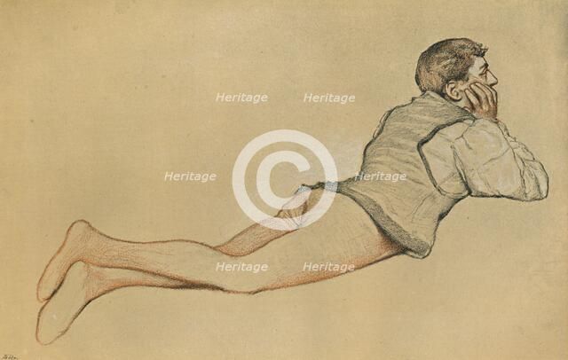 'Boccaccio: The Opening Scene in Decamerone (Decameron)', c1900. Artist: James Dromgole Linton.