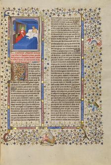 Boccaccio's Vision of the Laurel-Crowned Petrarch; Des cas des nobles hommes et femmes, c 1413-15 Creator: Boucicaut Master