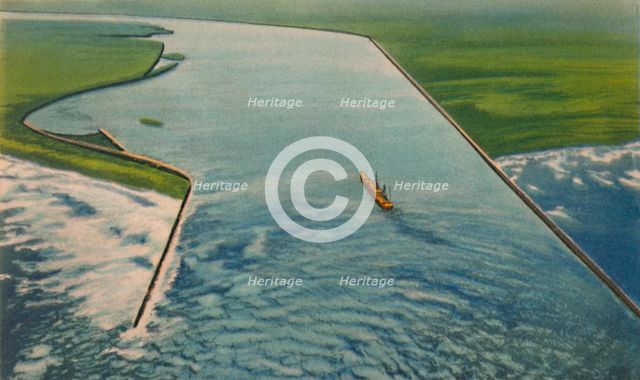 'Bocas de Ceniza, Entrance to the Marine Port, Barranquilla', c1940s. Artist: Unknown.