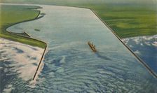 Bocas de Ceniza, Entrance to the Marine Port, Barranquilla c1940s