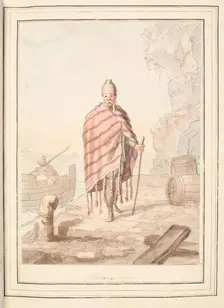 Bochinese Venice, leaf from A Collection of Dresses by David Allan Mostly from Nature 1776. Creator: David Allan