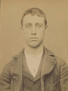 Bocquet. Alexandre, émile. 17 ans, né à Paris XVlle. Menuisier. Vol. Fiché le 14/4/94., 1894. Creator: Alphonse Bertillon