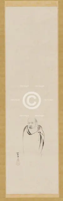 Bodhidharma, Edo period, 17th century. Creator: Kanô Tan'yû.