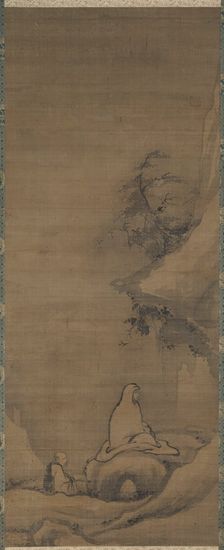 Bodhidharma Meditating Facing a Cliff, late 1200s. Creator: Unknown