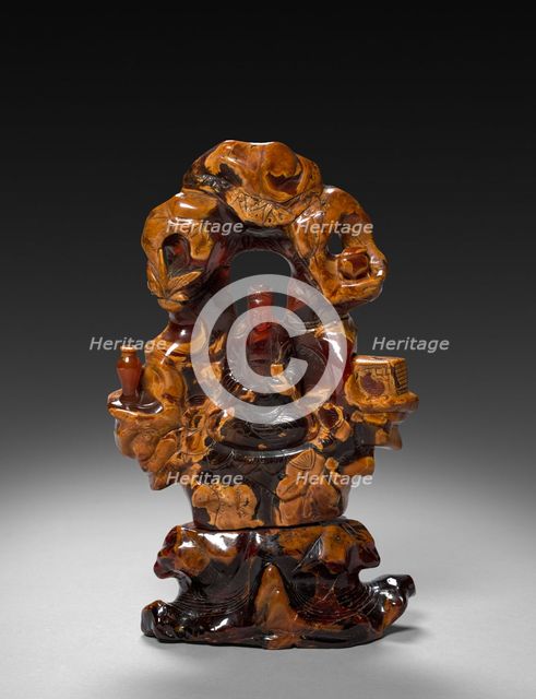 Bodhisattva Guanyin Seated in a Rock Grove, 1675-1700. Creator: Unknown.