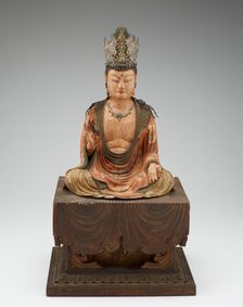 Bodhisattva, Kamakura period, 13th century; detached throne, modern. Creator: Unknown