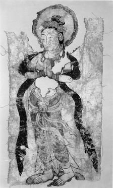 Bodhisattva in Adoration, 8th century. Creator: Unknown